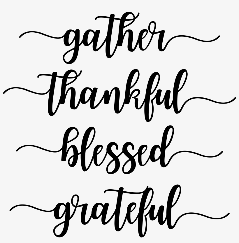 Simple & Elegant Thanksgiving Place Cards - Place Card Font, transparent png