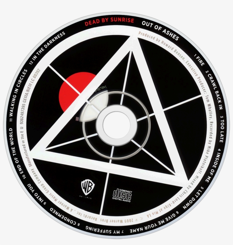 Dead By Sunrise Out Of Ashes Cd Disc Image - Dead By Sunrise Out Of Ashes Cd, transparent png