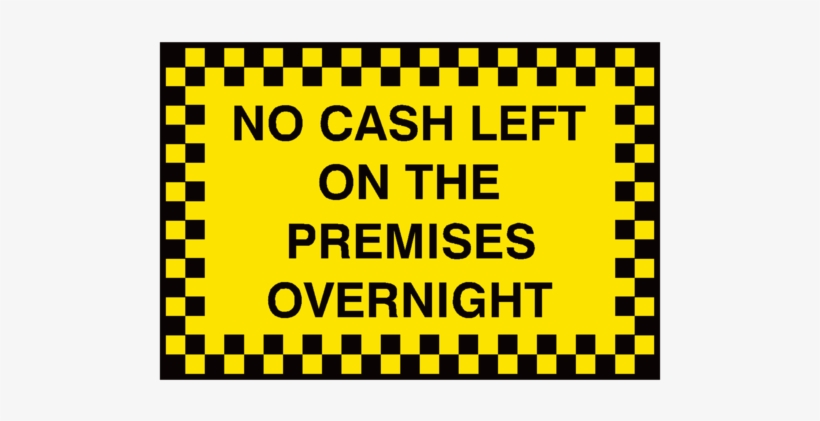 No Cash Left On Premises Sign - Cherry Pie Cross Stitch, transparent png