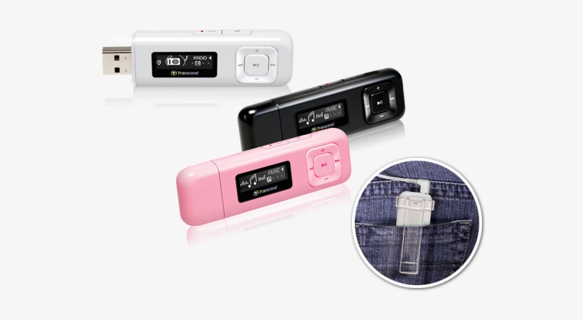 Featuring A Compact Size And A Convenient Built-in - Transcend Mp330, transparent png