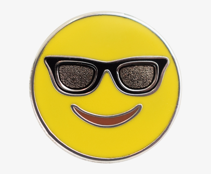 Sunglasses Emoji Pin - Пнг Эмоджи Крутой, transparent png