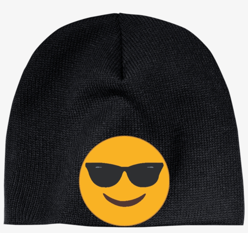 Sunglasses Emoji Cp91 100% Acrylic Beanie - Emoji, transparent png