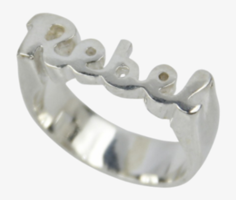 Rebel Silver Ring - Body Jewelry, transparent png