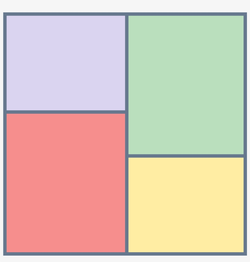 The Icon Is A Square Composed Of Four Separate Sized - Коллаж Пнг, transparent png