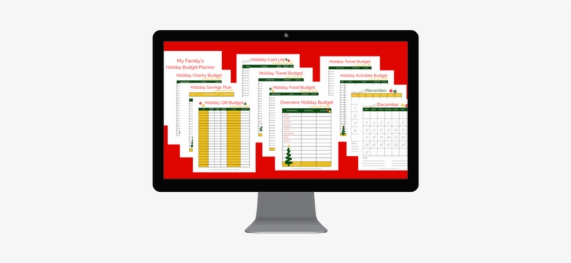 Family Holiday Budget Planner Computer Image - Computer Monitor, transparent png