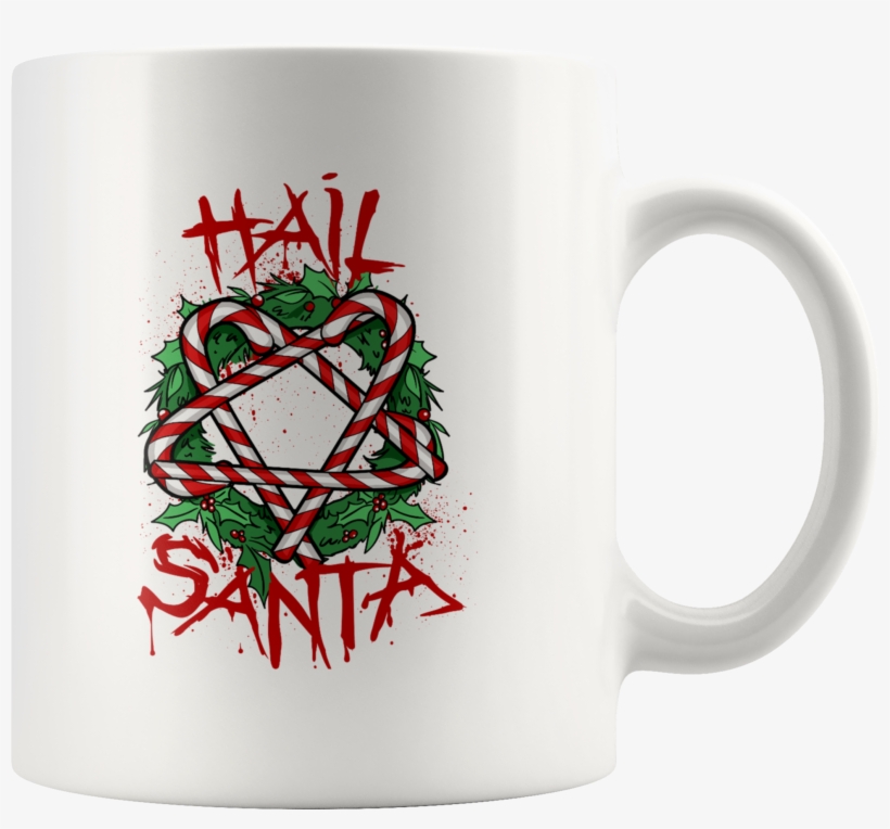 Hail Santa Candy Cane Summonings Mug 11oz - T-shirt, transparent png