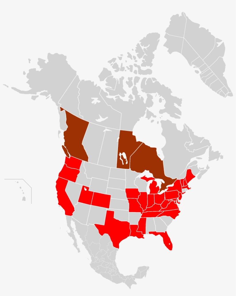 North America Usl Premier League Map 2011 - 1977 Blackout Map, transparent png