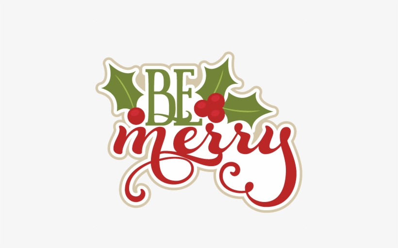 Merry Christmas Clipart Title - Miss Kate's Christmas Cuttables, transparent png
