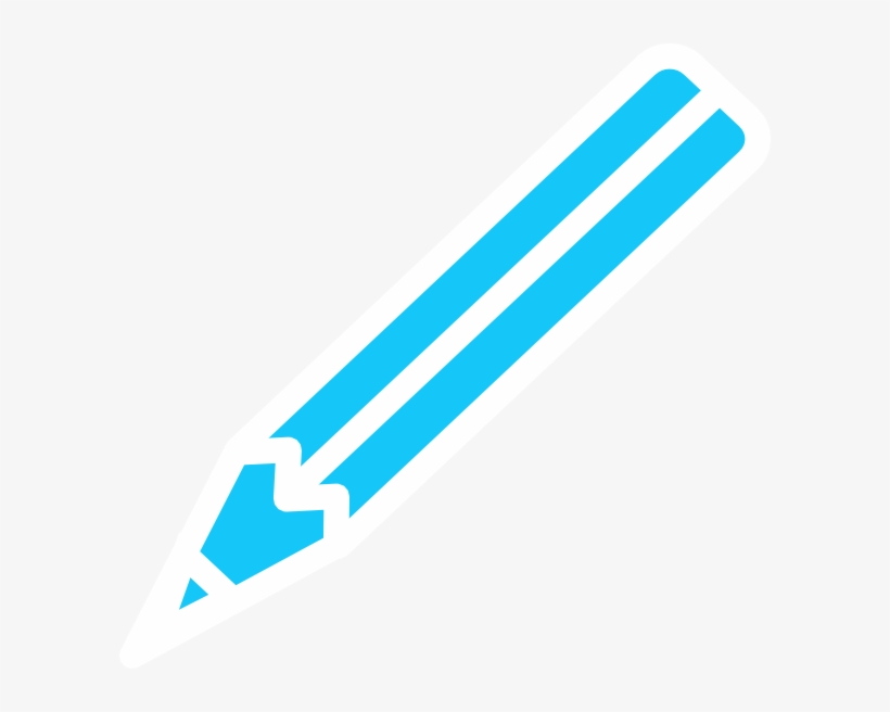 Pencil White Blue Svg Clip Arts 600 X 576 Px, transparent png