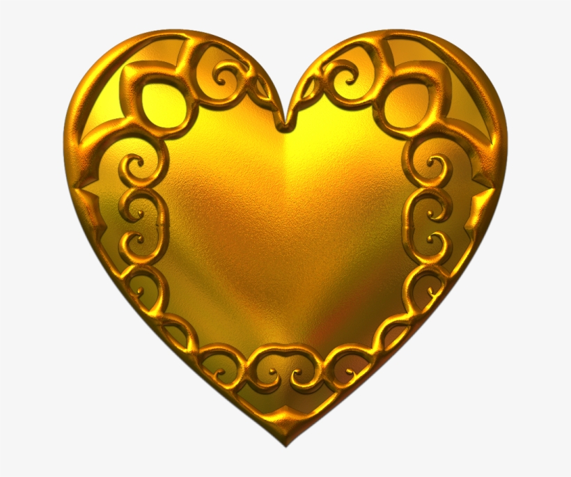 Golden Heart Png Download - Heart Clipart, transparent png