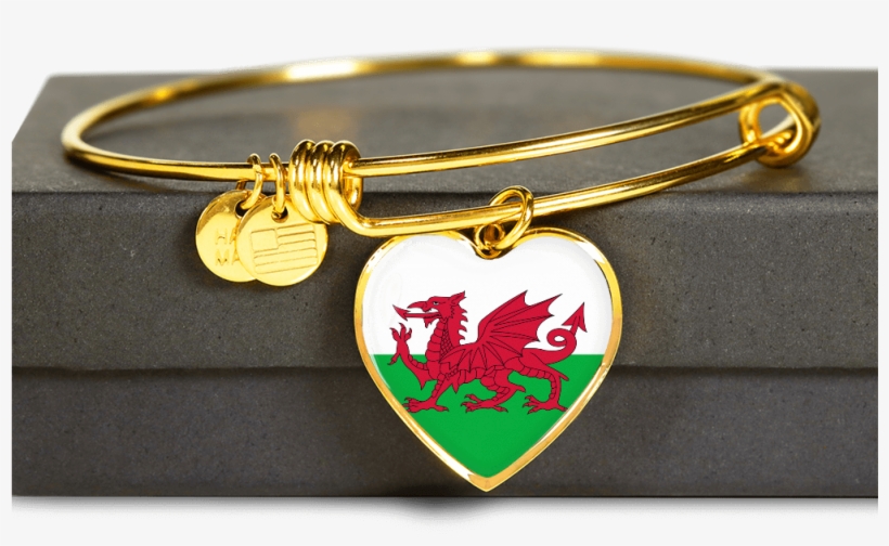 Image Of Wales Flag Golden Heart Jewelry Nn8 - 3drose Ht 158289 1 Flag Of Wales Welsh Red Dragon On, transparent png