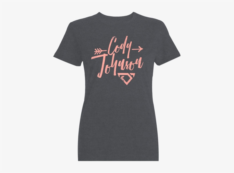 Ladies Cody Johnson Grey With Pink - T-shirt, transparent png