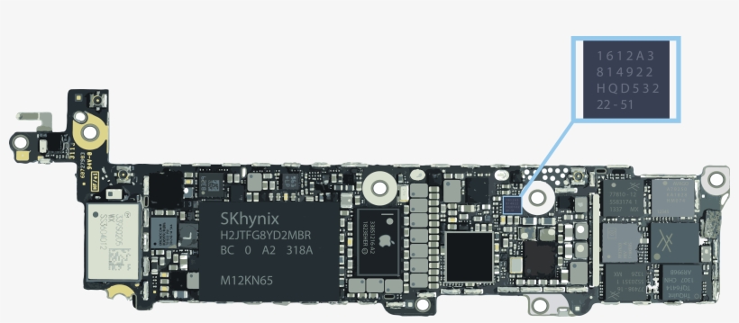 U2 Ic Chip From An Iphone - Iphone 6 U2 Chip, transparent png