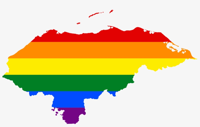 Open - Honduras Map Outline Flag, transparent png