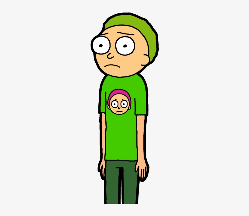 Green Shirt Morty - Rick And Morty Hawaii, transparent png