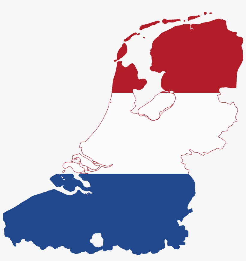 Flag Map Of The Dutch Language - Netherland Flag Map, transparent png
