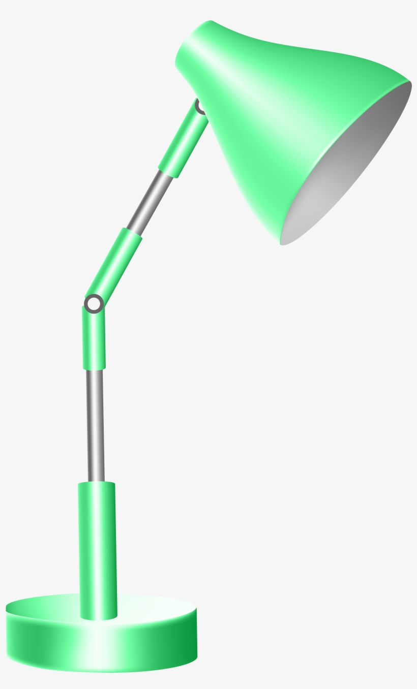 Green Desk Lamp Png Clip Art - Clip Art, transparent png