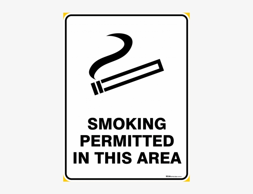 Prohibition Smoking Permitted In This Area - Notice Smoking Area, transparent png