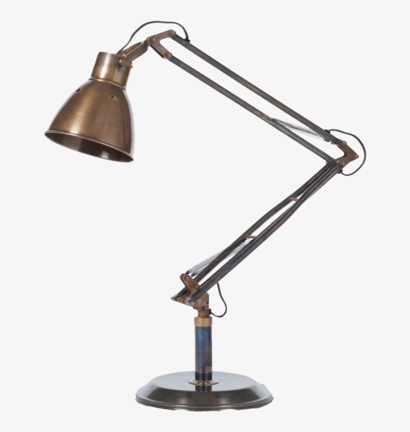 Desk, Attractive Antique Desk Lamp Metal Material Adjustable - Antique Desk Lamp Png, transparent png