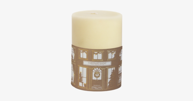 Christmas Magic 100% Beeswax 3×5 Inch Pillar Candle - 100% Pure Beeswax Candles, transparent png