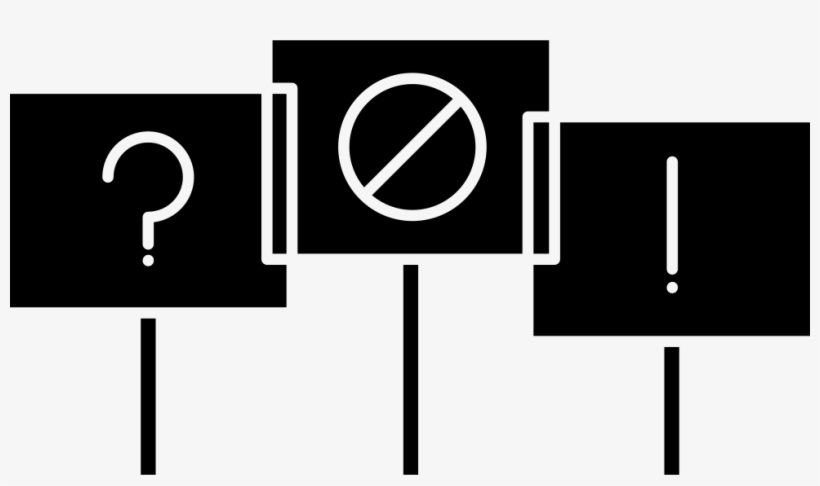 Signals Group Of Three With Question Prohibition And - Icon, transparent png