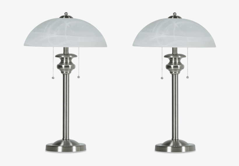 Set Of 2 Brushed Nickel Desk Lamps - Product, transparent png