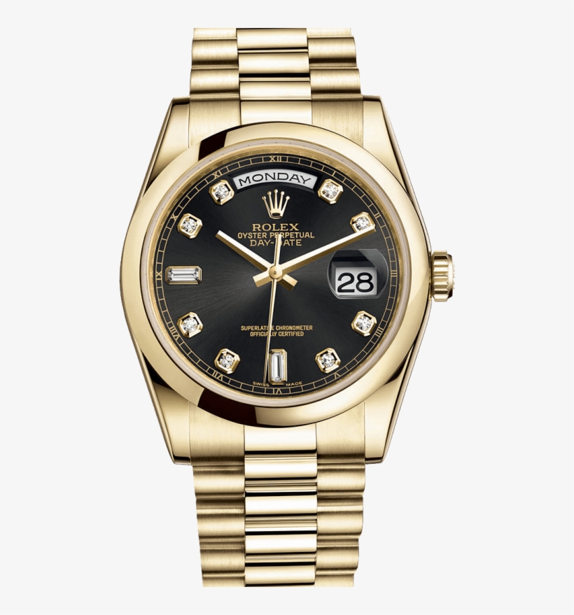 Free Png Men's Wrist Band Watch Png Images Transparent - Rolex Day Date Gold With Diamonds, transparent png