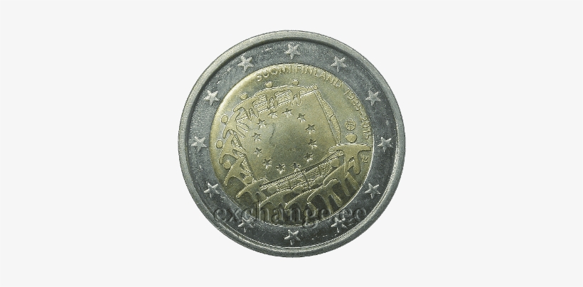 30th Anniversary Of The Eu Flag - Coin, transparent png