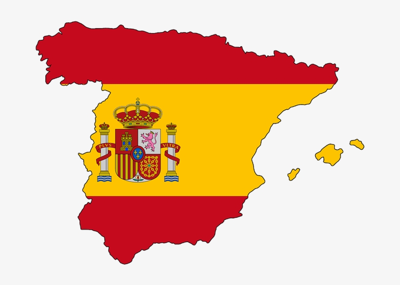 Spain, Map, Flag, Contour, Borders, Country, Europe, - Spain Flag, transparent png