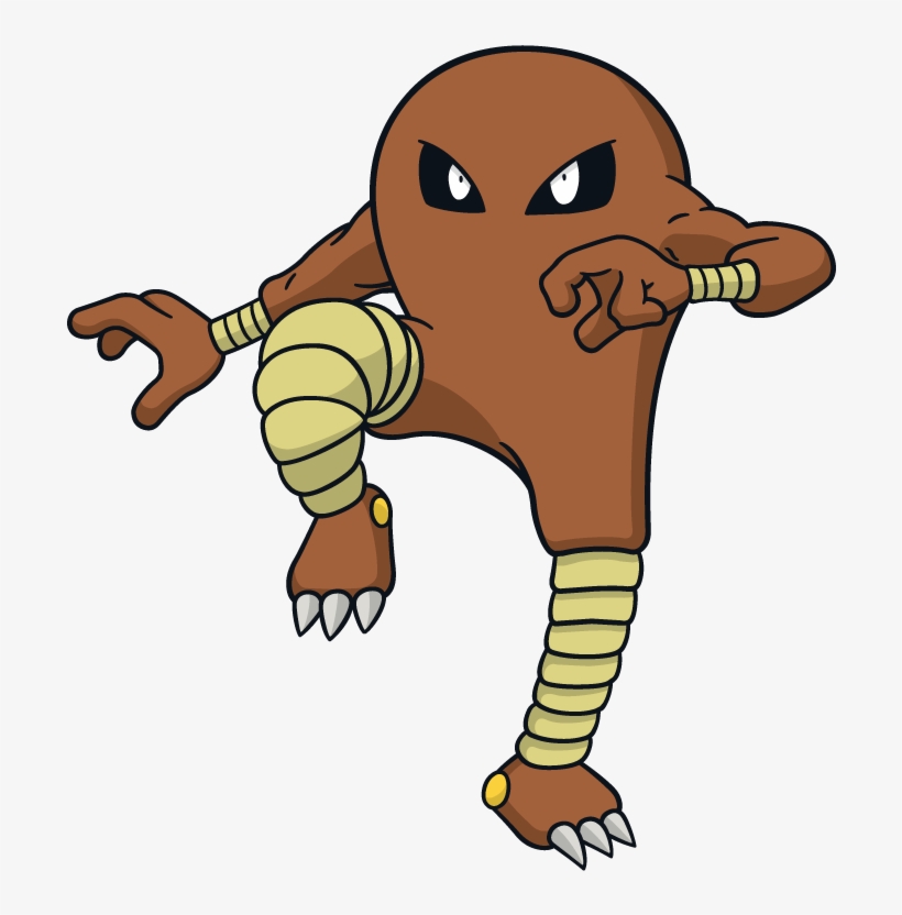 Hitmonlee Pokemon Character Vector Art - Hitmon Lee, transparent png