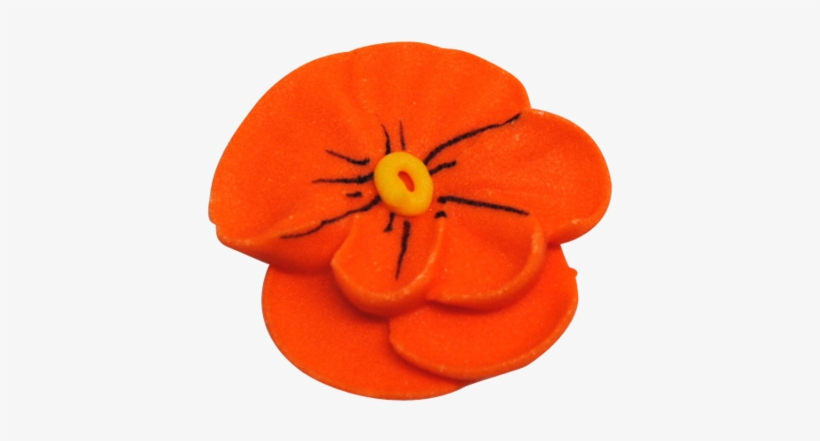 1" Royal Icing Pansy - Royal Icing, transparent png
