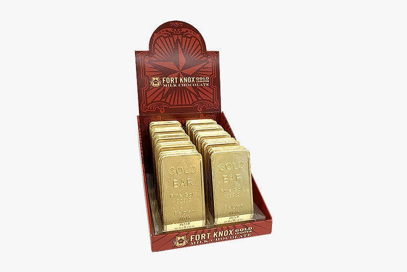 Fort Knox Belgian Milk Chocolate Gold Ingots 1 Oz Belgian Milk