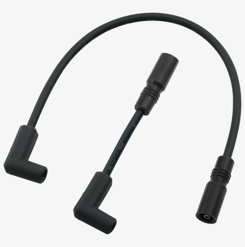 S/s Spiral Core Wire Set Black - Accel 171100-r 8mm Yellow Spark Plug Wire, transparent png