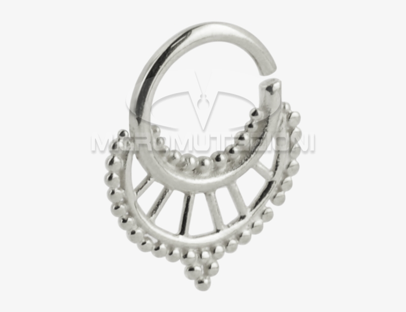 Silver Indian Ornament Septum Ring Septum - Body Piercing, transparent png