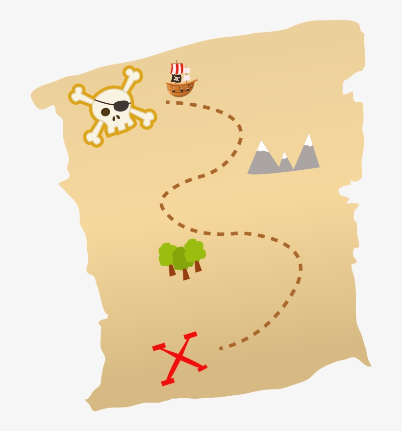 Treasure Map - Piracy, transparent png