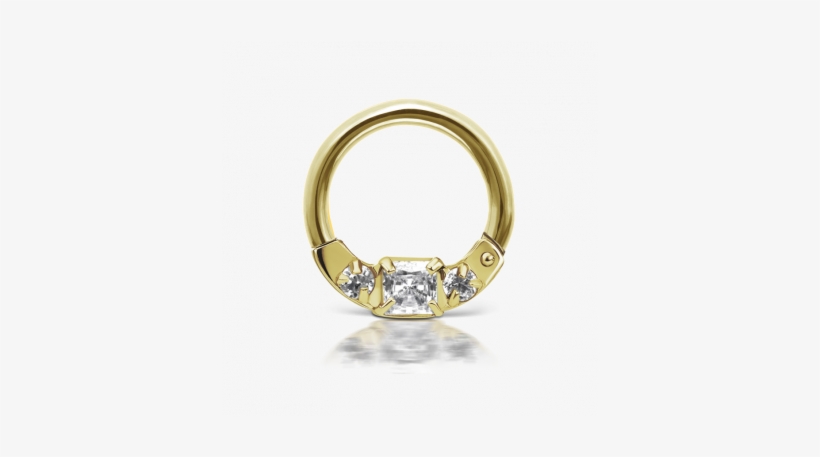 14g 3/8" Cubic Zirconia And Titanium Horizontal Princess - Cubic Zirconia, transparent png