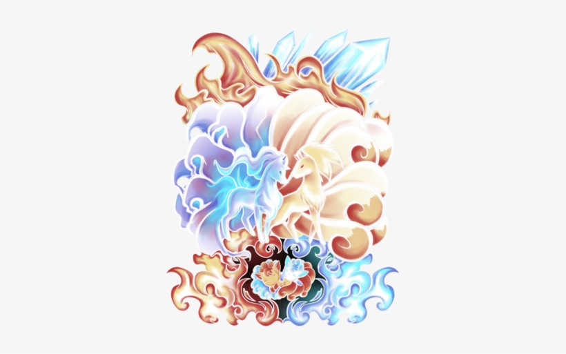 Nine Tales Of Ice And Fire - Ninetales Ice And Fire, transparent png