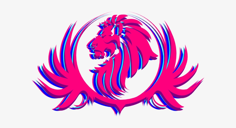 Pink Lion Crest Clip Art - Pink Lion, transparent png