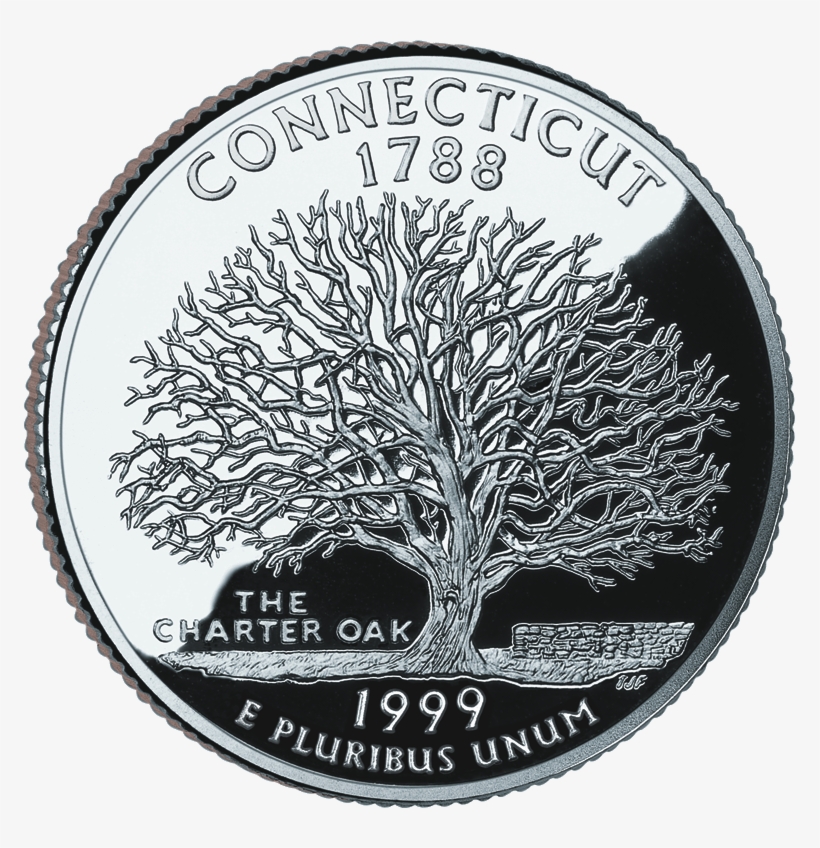 1999 Ct Proof - Connecticut Quarter, transparent png