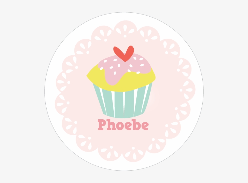 Pink Cupcake Water Resistant Labels - Water, transparent png