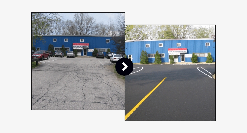 A Comparison Of A Driveway Before Paving And After - Asphalt Sealcoating Before And After, transparent png