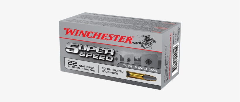 Winchester Super Speed Ammunition 22 Long Rifle 40 - Winchester Ammo Usa 9x23win. 124gr. Jsp/50,, transparent png