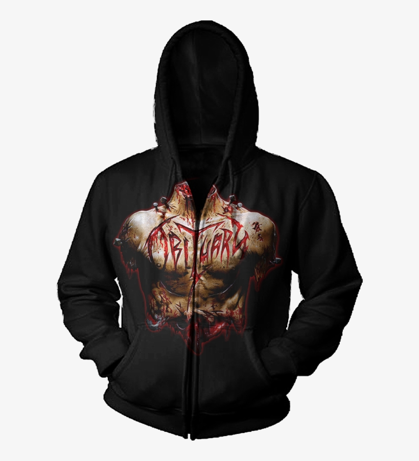 Hoodie Zip Inked A - South Of Heaven Zip Hoodie, transparent png