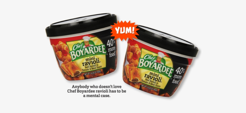 And I'm Getting Ready To Nuke A Teeny Can Of Chef Boyardee - Chef Boyardee Mini Beef Ravioli, 14.25-ounce Microwavable, transparent png