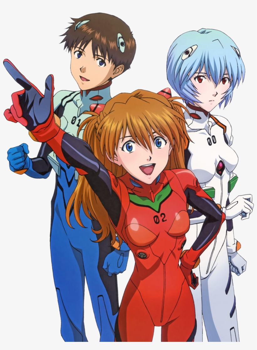 Neon Genesis Evangelion Rei And Shinji - Evangelion Rei Shinji Asuka, transparent png