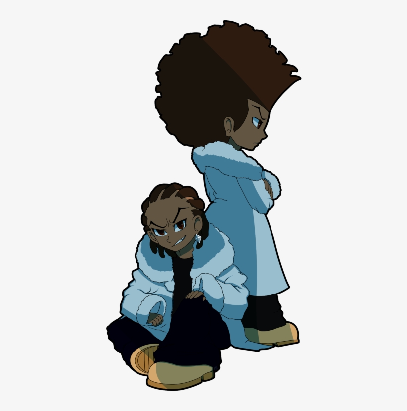 Huey And Riley Charcoal Art, Afro Art, Aaron Mcgruder, - Boonducks Huey, transparent png