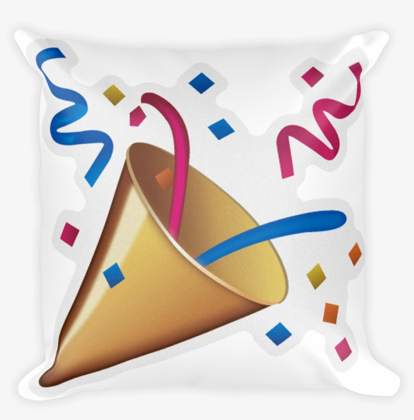 Emoji Pillow - Party Popper - Emoji Confetti, transparent png
