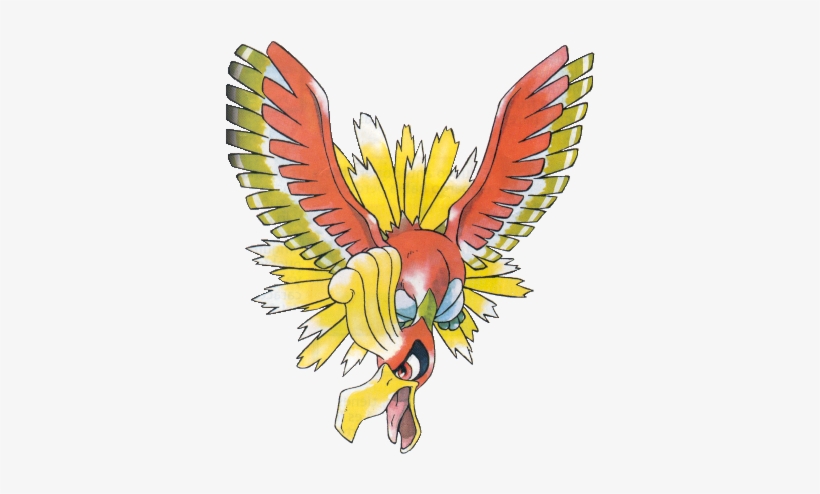 358 Ho-oh - Ken Sugimori Ho Oh, transparent png