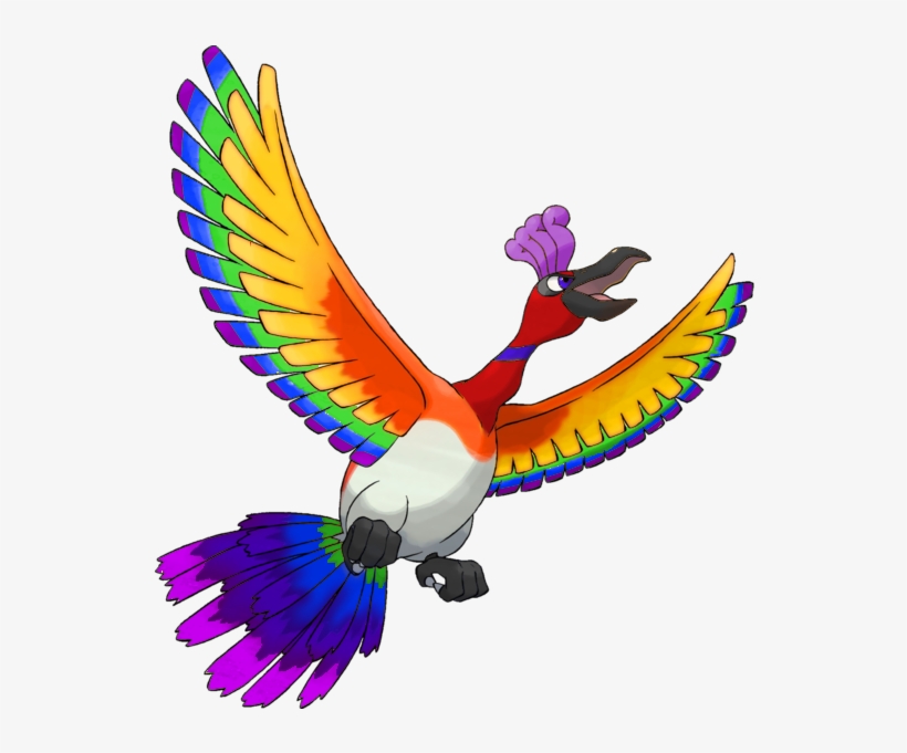 I Recolored Ho-oh To Actually Be A Rainbow Pokemon - Pokemon Rainbow Ho Oh, transparent png