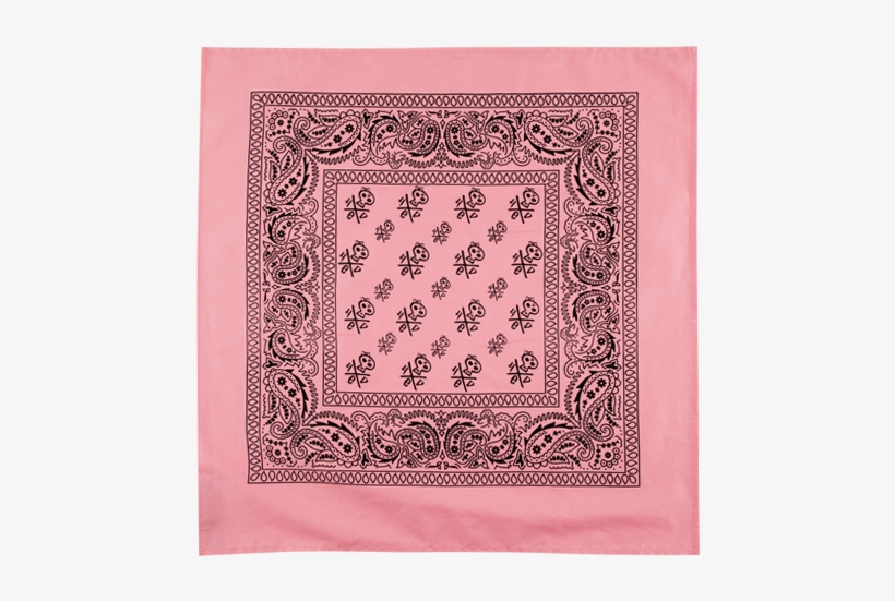 Pink Skulls Bandana - White Bandana, transparent png